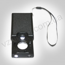 N1133 Лупа пластсмассовая со светодиодной подсветкой х30-20мм, х45-9мм, х60-9мм