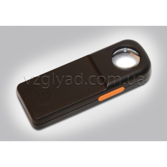 N112 Лупа пластмассовая со светодиодной подсветкой х10-19мм N112 Лупа пластмассовая со светодиодной подсветкой х10-19мм