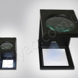 N1602 Лупа на складывающейся пластмассовой стойке с подсветкой х2,5-110мм N1602 Лупа на складывающейся пластмассовой стойке с подсветкой х2,5-110мм