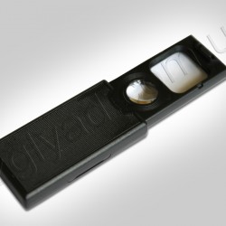 N11310 Лупа пластсмассовая со светодиодной подсветкой и двумя линзами х5-30ммх30мм и х45-21мм