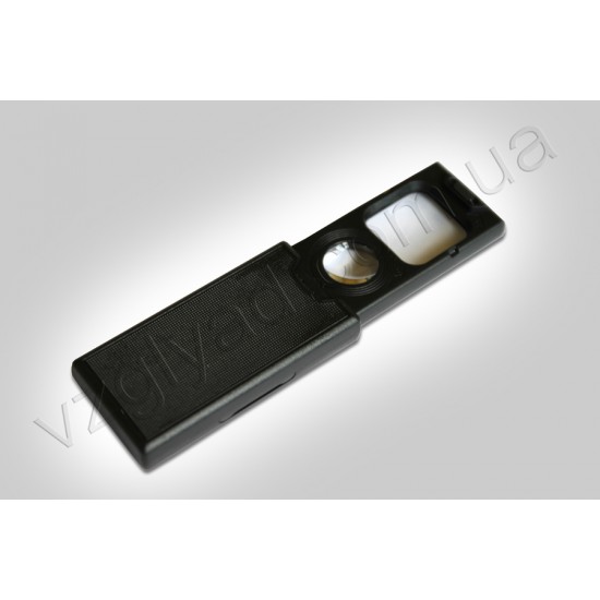 N11310 Лупа пластсмассовая со светодиодной подсветкой и двумя линзами х5-30ммх30мм и х45-21мм N11310 Лупа пластсмассовая со светодиодной подсветкой и двумя линзами х5-30ммх30мм и х45-21мм