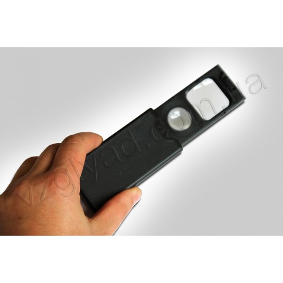 N11310 Лупа пластсмассовая со светодиодной подсветкой и двумя линзами х5-30ммх30мм и х45-21мм N11310 Лупа пластсмассовая со светодиодной подсветкой и двумя линзами х5-30ммх30мм и х45-21мм