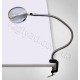 N1431 Лупа на стойке - гибкий металлорукав, зажим струбцина (х2,5-90мм)