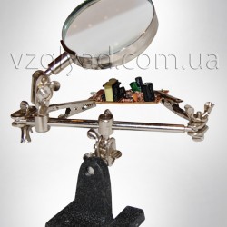 N1041 Лупа на шарнирном кронштейне "3-я рука" х3,5-65мм N1041 Лупа на шарнирном кронштейне "3-я рука" х3,5-65мм