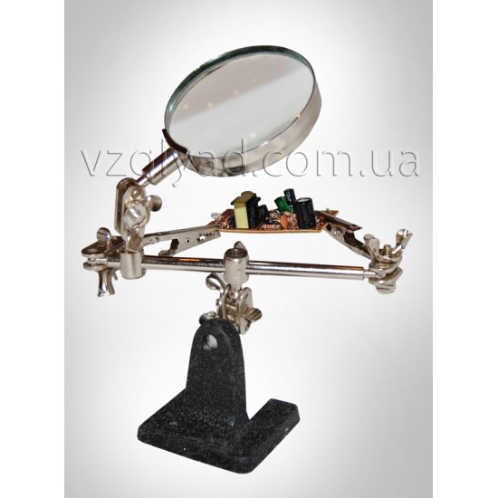 N1041 Лупа на шарнирном кронштейне "3-я рука" х3,5-65мм