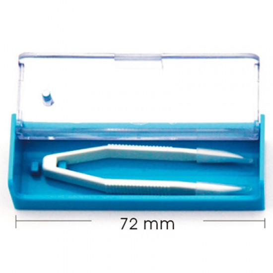 N02 Пинцет для контактных линз с футляром (малый)