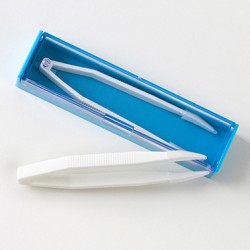 N02 Пинцет для контактных линз с футляром (малый)