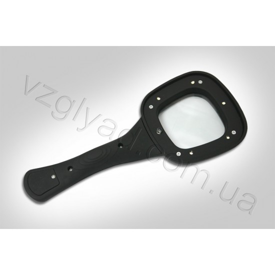 N1654 Лупа с подсветкой х5 размер линзы 55мм х 55мм