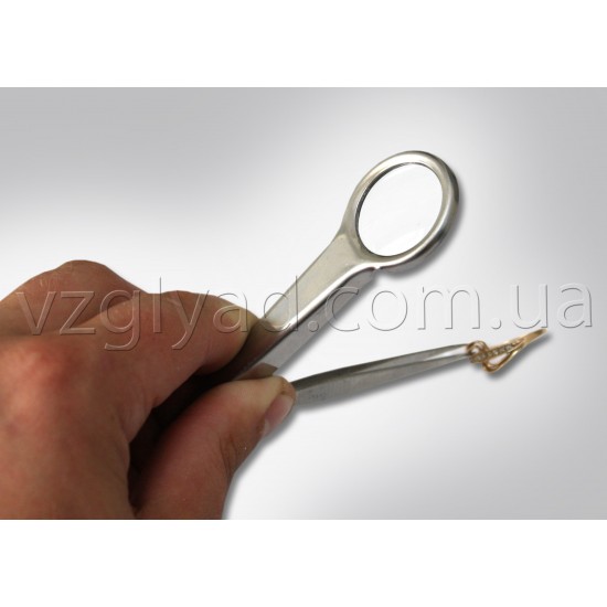 N154 Лупа с пинцетом х6-23мм