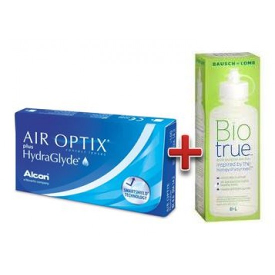 Акция! AirOptix plus HydraGlyde (Alcon) 3шт + Biotrue (Bausch & Lomb) 360мл Акция! AirOptix plus HydraGlyde (Alcon) 3шт + Biotrue (Bausch & Lomb) 360мл