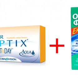 Акция! AirOptix Night and Day AQVA (3шт) + ОPТI-FREE EXPRESS 355мл