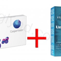 Biofinity (Cooper Vision) 4шт (2+2) + UNICA SENSITIVE (AVIZOR) 350мл