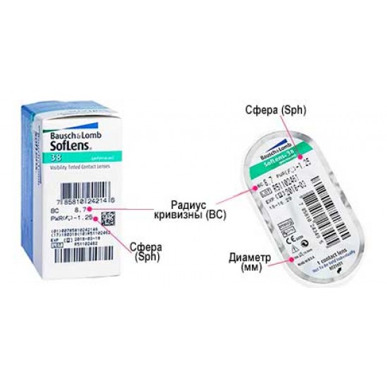 Soflens 38 (Bausсh & Lomb) 6шт