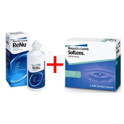 Soflens 38 (Bausсh & Lomb) 6шт + ReNu MultiPlus (Bausch & Lomb) 360мл